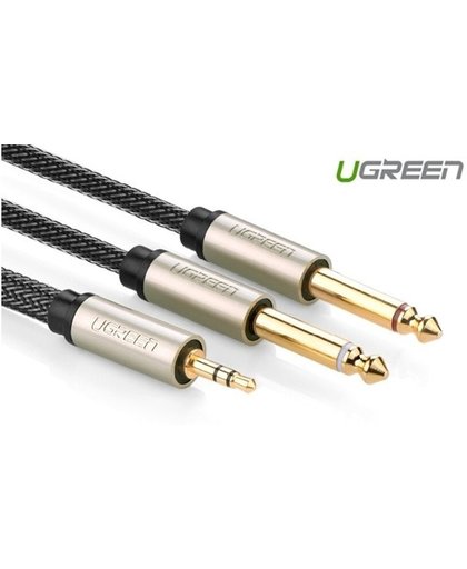 3.5mm Audio Jack to 2 x 6.35mm Jack Y-Cable Splitter 5M