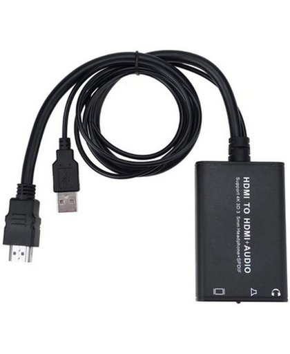 HDMI naar HDMI + Audio Toslink SPDIF output en 3.5mm Jack output converter adapter / 4K x 2K 3D / HaverCo