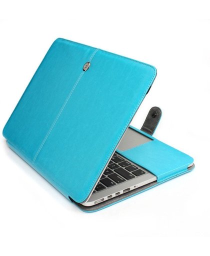 Laptophoes voor MacBook Retina 12 inch met sluiting - Laptoptas - Turquoise