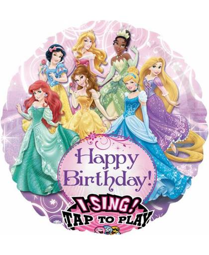 Disney Prinsessen Helium Ballon Birthday met geluid 71cm leeg