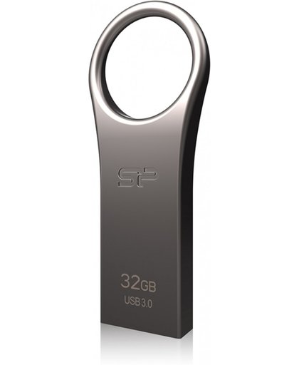 Silicon Power 32GB Jewel J80 USB 3.0 sleutelring flashdrive Titanium
