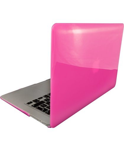 LenV - Macbook Air 13.3 inch Hardcover Hard Case Cover Laptop Hoes Sleeve - Transparant Rose