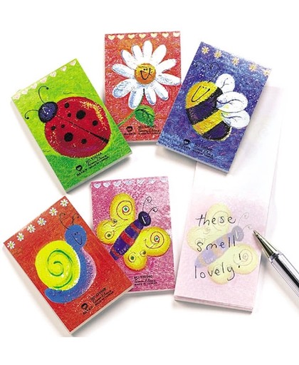 Geurige notitieblokjes - speelgoed voor kinderen - feestartikelen ideaal em cadeau te geven (12 stuks)