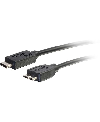 C2G USB 3.0, C - Micro B, 2m 2m USB C Micro-USB B Mannelijk Mannelijk Zwart USB-kabel