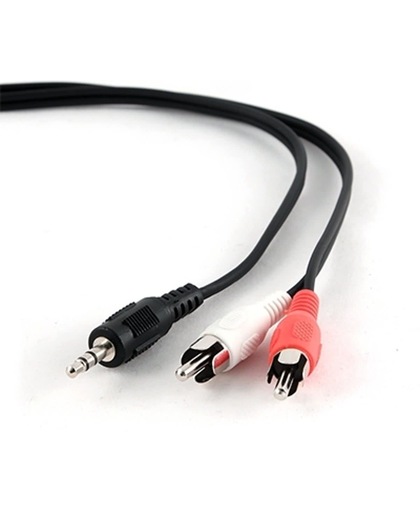 iggual 3.5mm - 2 x RCA, m-m, 1.5m 1.5m 3.5mm 2 x RCA Zwart audio kabel