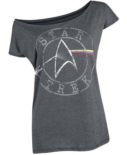 Star Trek Space - The Final Frontier Girls shirt donkergrijs gemêleerd