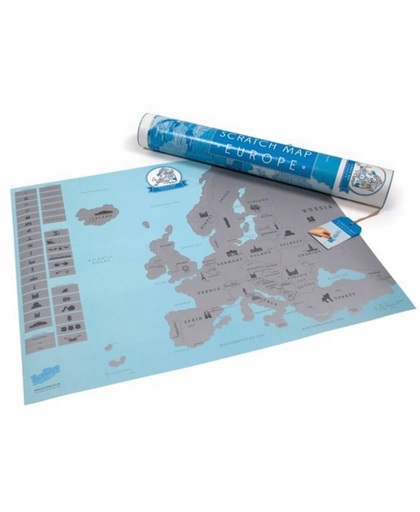Scratch Map - Europa Editie - Kras Wereldkaart Scratchmap & Poster - Kraskaart Wereld - - Wereldbol Poster / Kaart / Wereldmap / World map / Wereld Kaart