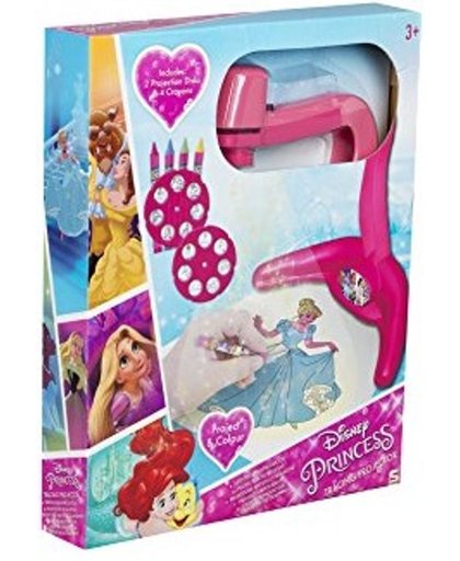 Disney Princess Teken Projector | Overtrek Projector incl. 4 Waskrijten en 2 schijven | 14 Plaatjes | Tekenen | Kinderen