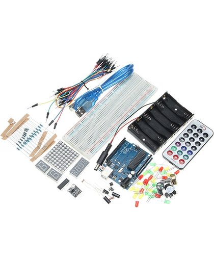 Uitgebreide Arduino Geschikte Starter Kit - 90-Delige Genuino Starters Set Met Uno R3 Board, Sensors En Uitgebreide Digitale Handleiding