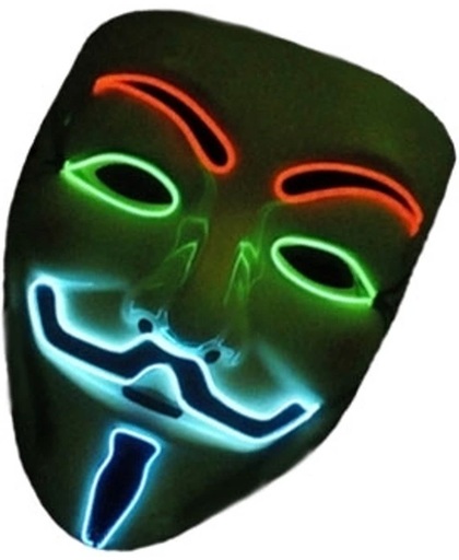 LED V for Vendetta Masker / LED Anonymous Masker / LED Guy Fawkes Masker