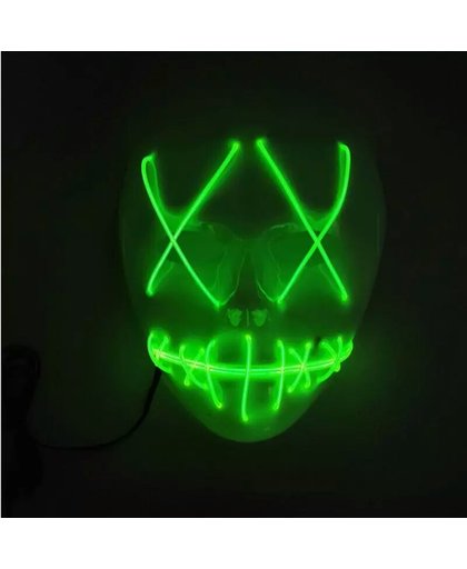 El Wire Spook masker Groen - El Wire Ghost mask Green