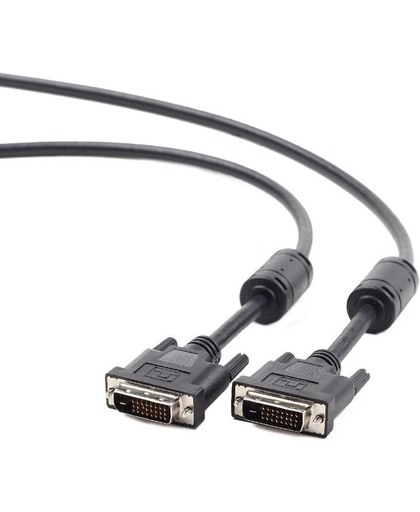 Gembird DVI-D/DVI-D 3m 3m DVI-D DVI-D Zwart DVI kabel