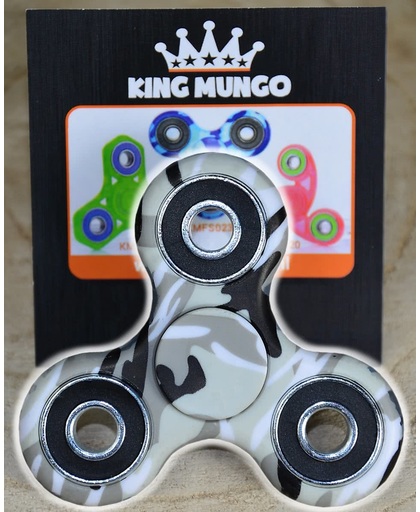 Fidget Spinner Camouflage BEIGE/GRIJS met Hoogwaardige Keramische Lagers - Hand Spinner Rage van 2017 - Stress Spinner - Top Kwaliteit – Kies voor VERKOPER: King Mungo® - KMFS022