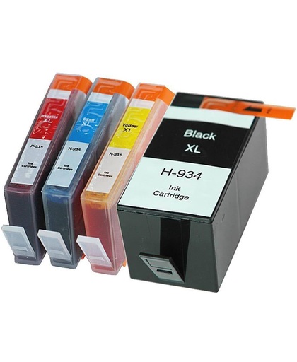 Merkloos - Inktcartridge / Alternatief voor de HP 934XL Zwart /  935XL Kleur /  Hoge Capaciteit / 2B-Inkt Huismerk