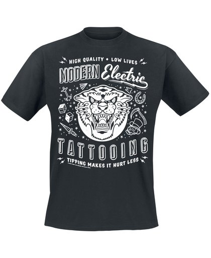 Kustom Kreeps GT Modern Electric Tattoo T-shirt zwart