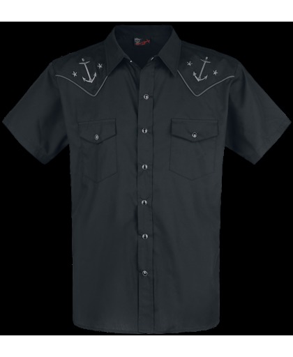 Steady Clothing Anchored Western Overhemd zwart