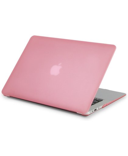 Tech Supplies | Hardcover Case Voor Apple Macbook Air 13 Inch- Rubber Crystal Hardshell Hard Case Cover Hoes - Laptop Sleeve - Roze