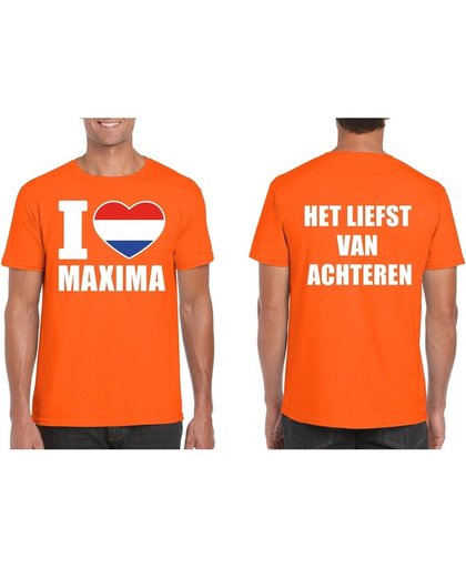 Oranje I love Maxima shirt heren XL