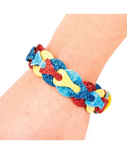 Weefsets voor aparte armbanden die kinderen naar eigen smaak kunnen ontwerpen en dragen – creatieve foamknutselset voor kinderen (12 stuks)