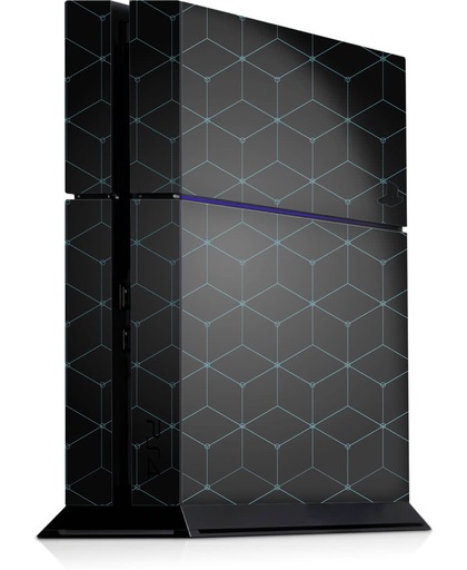 Playstation 4 Console Sticker Hexagon Lichtblauw-PS4 Skin