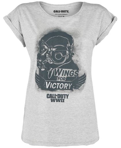 Call Of Duty WWII - Wings For Victory Girls shirt grijs gemêleerd