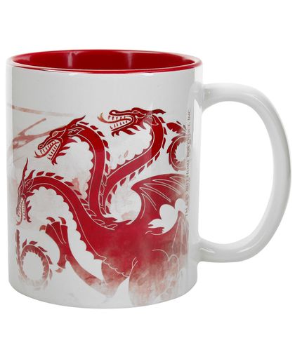 Game of Thrones Targaryen - Roter Drache Beker (keramiek) wit-rood
