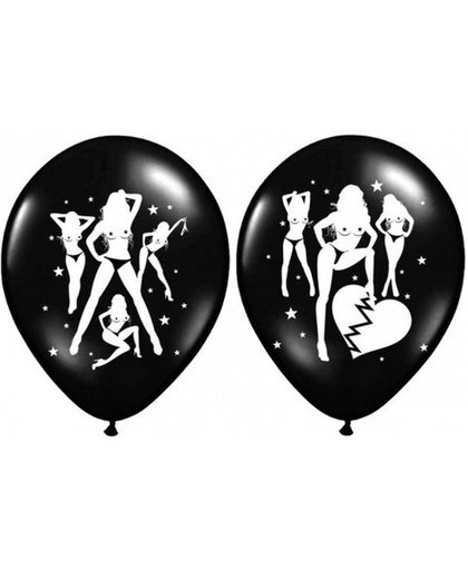 Zwarte ballonnen met sexy dames