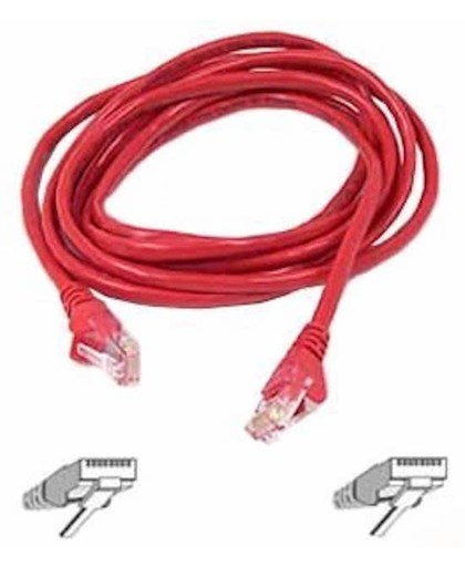 Belkin Patch cable - RJ-45(M) - RJ-45(M), 10m - UTP ( CAT 5e ) - Red 10m Rood netwerkkabel