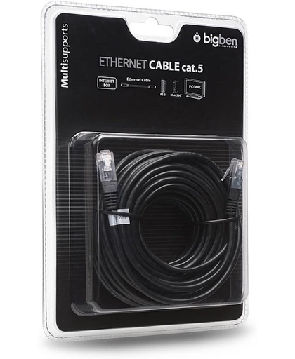 Bigben interactive GACC2799 - Cat 5 UTP-kabel - RJ45 - 10 m - Zwart