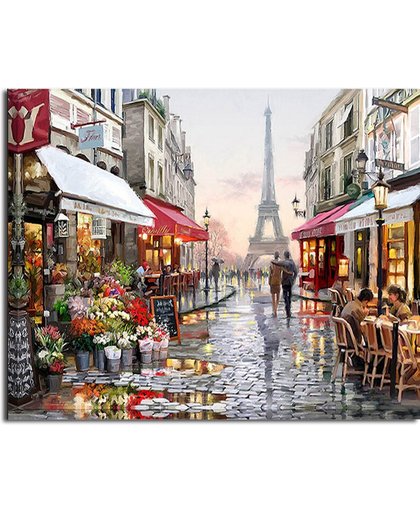 Paris In The Morning | Do it Yourself Painting | Hobby Schilder Kit | Gemakkelijk Op Nummers