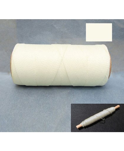 Macrame Koord - Waxed Polyester Cord - GEBROKEN WIT / OFF WHITE - Klos 914 cm - 1mm dik