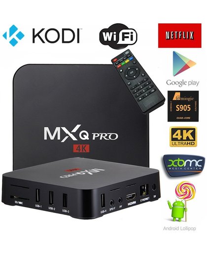 MXQ Pro 4k met snelste S905x processor en Android 7.1 | Kodi 17.6 | TV Box 2018 model