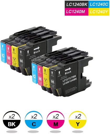 Brother LC-1240XL LC-1280XL - Inktcartridge Compatibele voor Brother MFC-J5910DW MFC-J6510DW MFC-J6710D MFC-J6710DW MFC-J6910DW - Multi-Pack