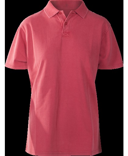 Urban Classics Garment Dye Pique Poloshirt T-shirt rood