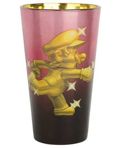 Super Mario Goldener Mario Pintglas meerkleurig
