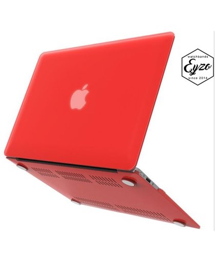 Hardcover Case Voor Apple Macbook Air 15 Inch 2016/2017 (Retina/Touchbar) - Rubber Crystal Hardshell Hard Case Cover Hoes - Laptop Sleeve - Rood