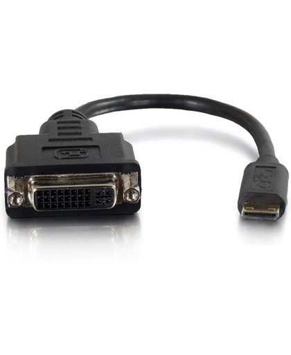 C2G 80505 0.2m Mini-HDMI DVI-D Zwart video kabel adapter