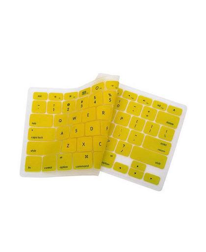Qatrixx CrystalGuard Keyboard Cover Protector Toetsenbord bescherming Macbook Air, Pro Yellow Geel