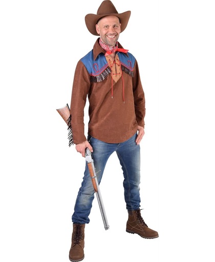 Stoer Cowboy Shirt | Wild West verkleedkleding heren maat L