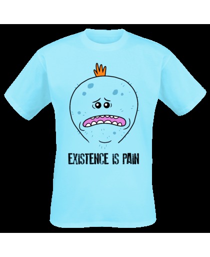 Rick And Morty Mr. Meeseeks - Existence Is Pain T-shirt blauw