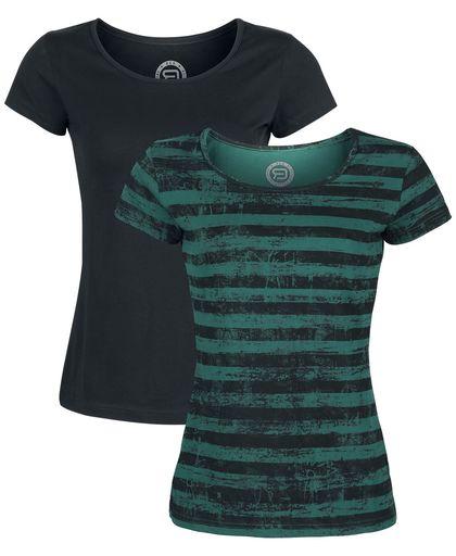 R.E.D. by EMP Only You Know And I Know Girls shirt zwart-groen