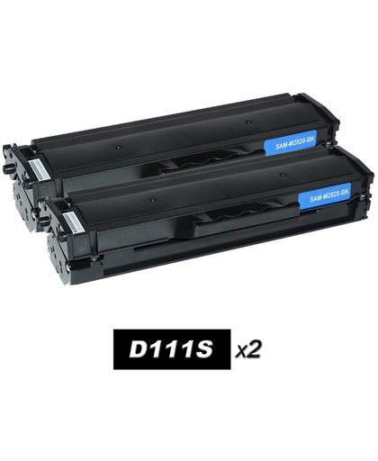 Compatible Samsung MLT-D111S/ELS - Tonercartridge / Zwart / 2-Pack