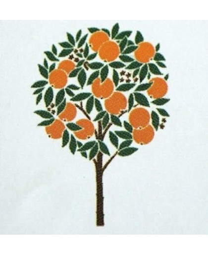 Verfsjabloon Sinasappelboom. Sjabloon 35 x 40 cm