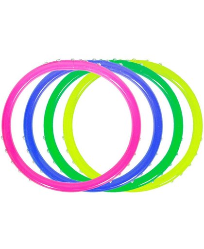 Neon Armbandjes Bling - 4 stuks