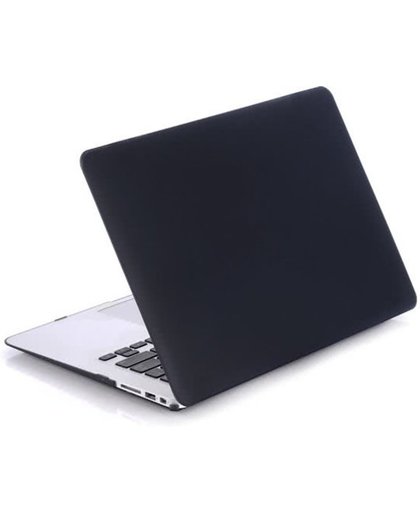 Hardcover Case Voor Apple Macbook Air 13 Inch 2017 - Rubber Crystal Hardshell Hard Case Cover Hoes - Laptop Sleeve - Mat Zwart