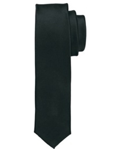 Zijde stropdas zwart 6cm