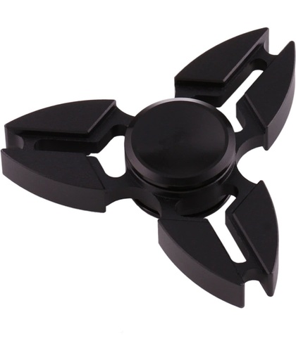 Fidget spinner aluminium Ninja - 3 bladen - Zwart