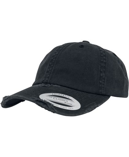 Yupoong Low Profile Destroyed Cap Strapback cap zwart