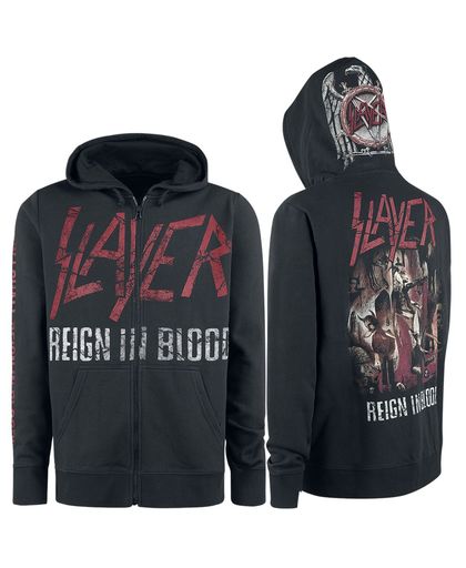 Slayer Reign In Blood Vest met capuchon zwart