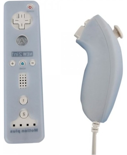 Licht blauw - Silicone hoesje voor Wii Afstandsbediening en Nunchuk (geen Afstandsbediening en Nunchuk in de prijs inbegrepen)